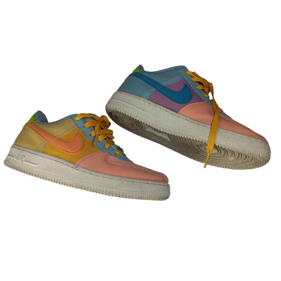 Air Force 1 Next Nature 'Sun Club Sneakers Size 5.5Y Colorful Pastel Colorblock - Picture 4 of 11